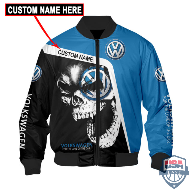 Amazing Volkswagen Skull Custom Name Bomber Jacket