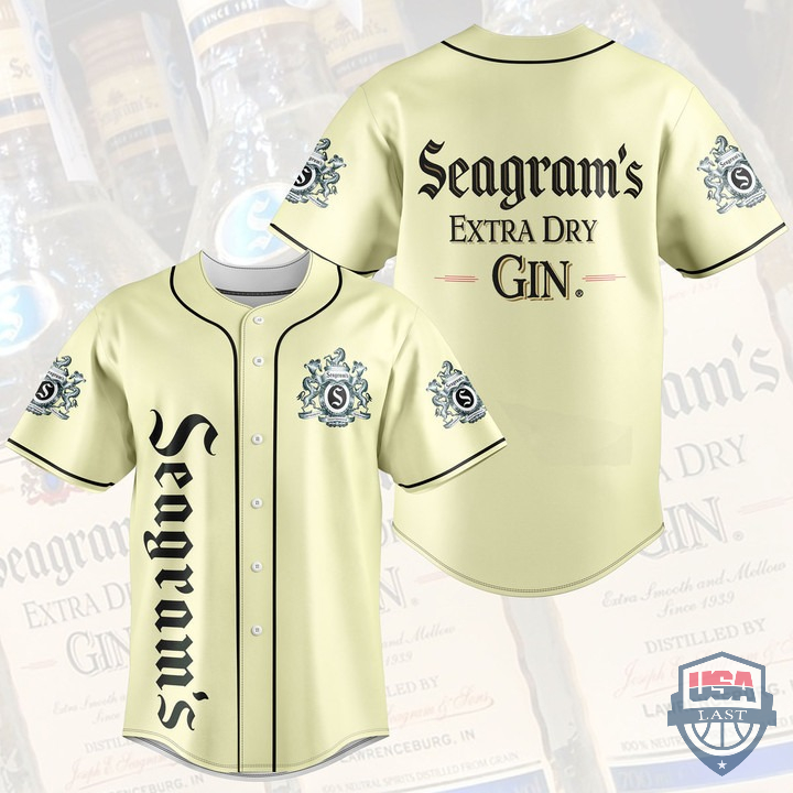 NEW Seagram’s Extra Dry Gin Baseball Jersey Shirt