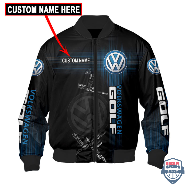 Amazing Volkswagen GOLF Flash Custom Name Bomber Jacket