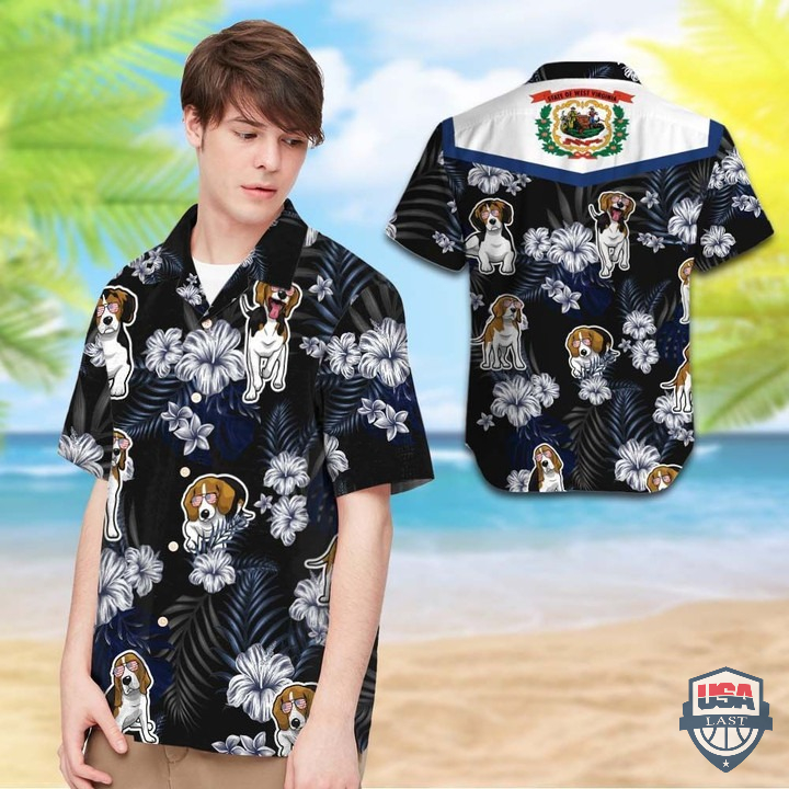 West Virginia Beagle Hawaiian Shirt