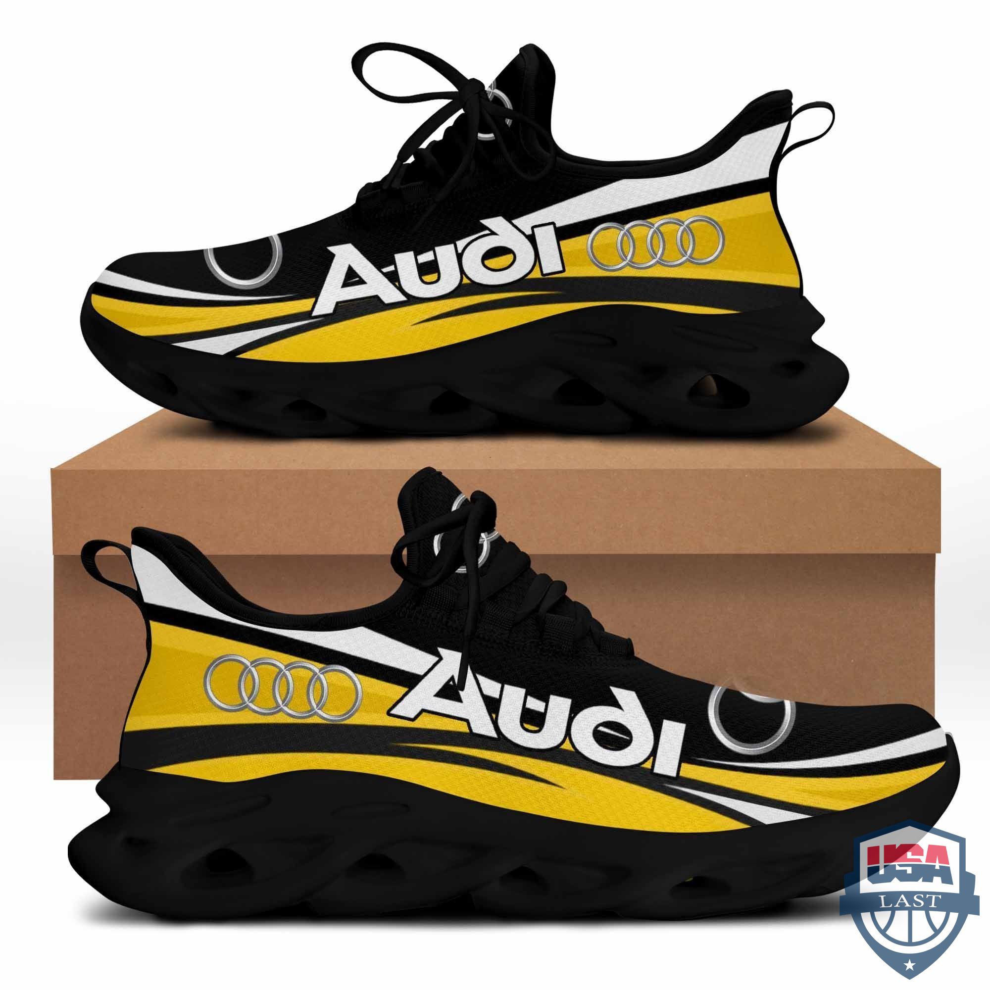 Audi Clunky Running Shoes Yellow Version For Men, Women