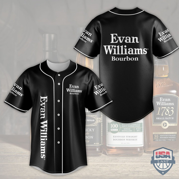 NEW Evan Williams Bourbon Baseball Jersey Shirt