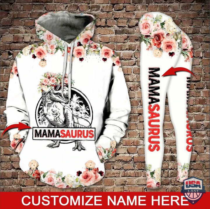 Personalized Mamasaurus 3D All Over Printed Hoodie Set