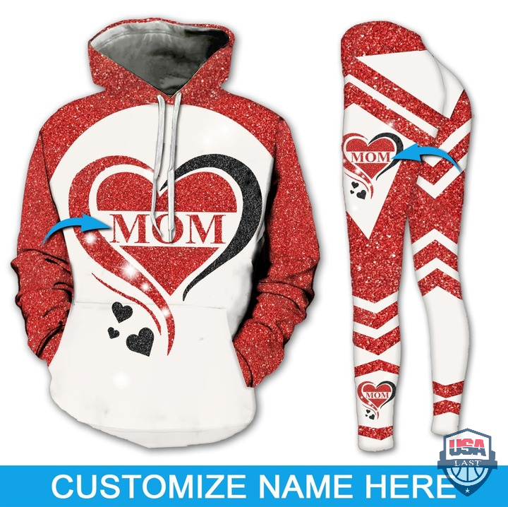 Mom Heart Personalized 3D All Over Printed Hoodie Legging