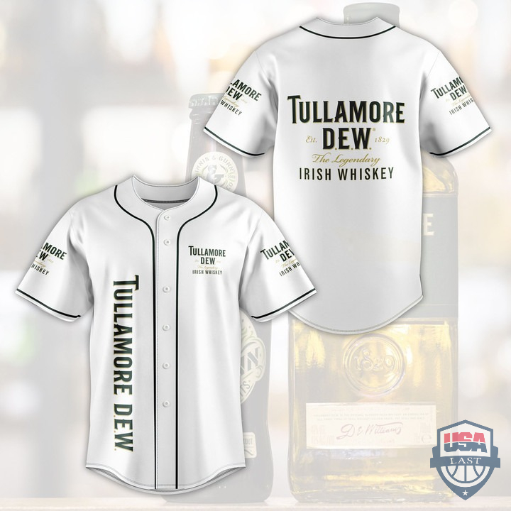 NEW Tullamore Dew Irish Whiskey Baseball Jersey Shirt