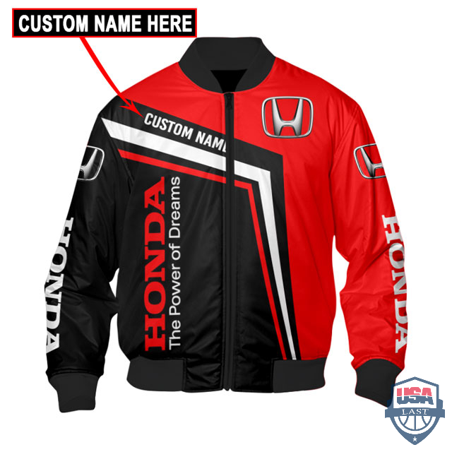 Honda Company Custom Name Bomber Jacket