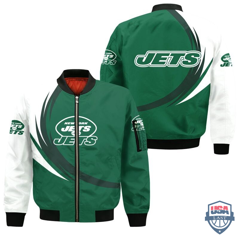 NFL New York Jets Curve Design Bomber Jacket