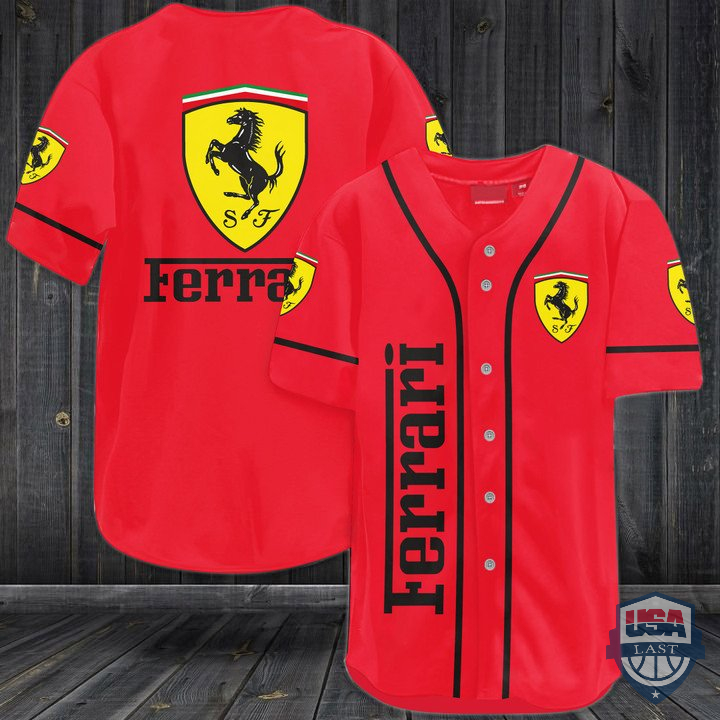 NEW Ferrari Baseball Jersey Shirt