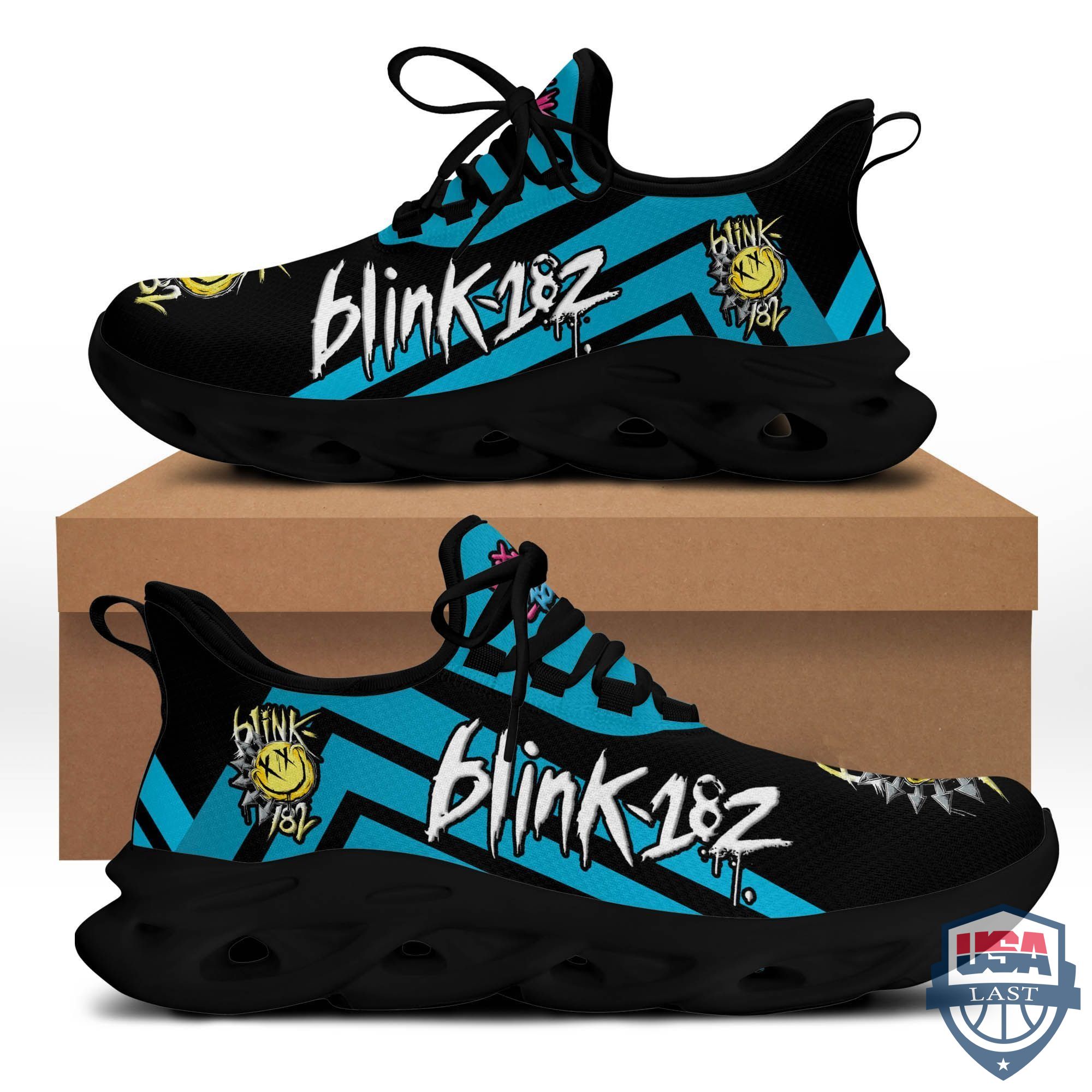 Blink 182 Max Soul Shoes Blue Version For Men, Women