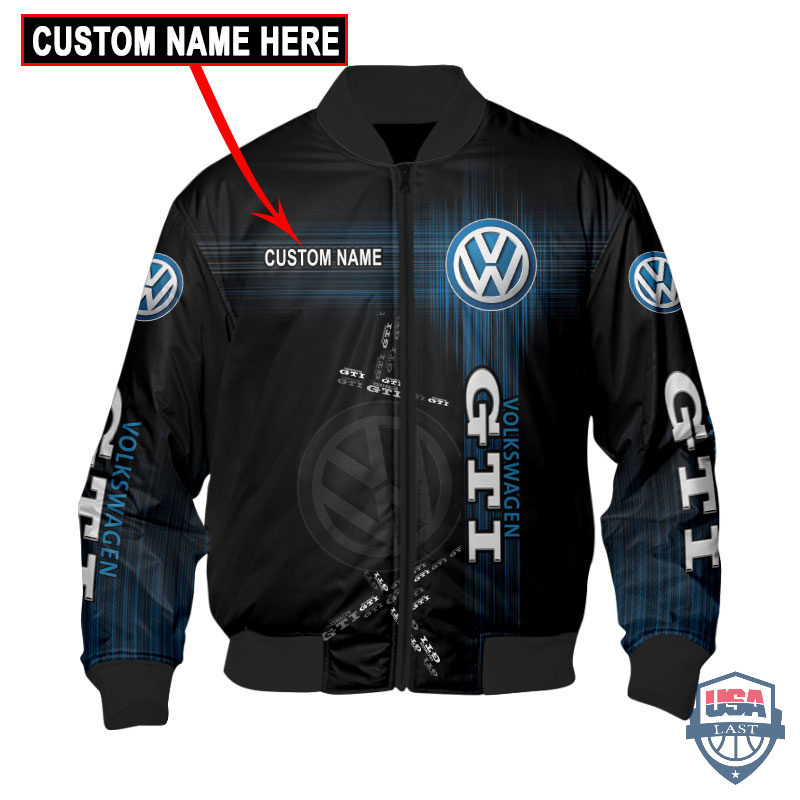 Amazing Volkswagen GTI Flash Custom Name Bomber Jacket