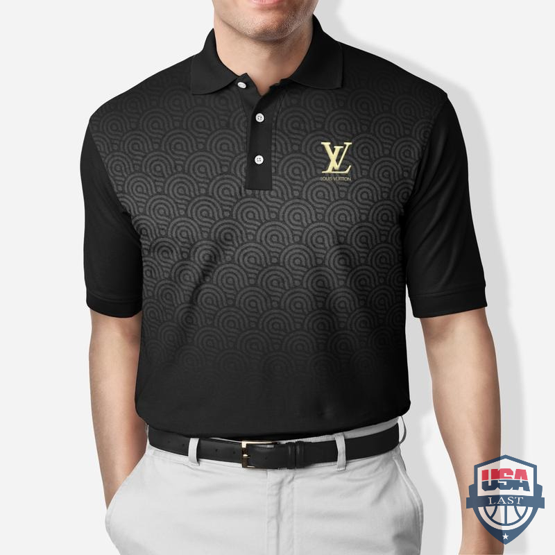 Louis Vuitton Dark Spirals 3D Polo Shirt