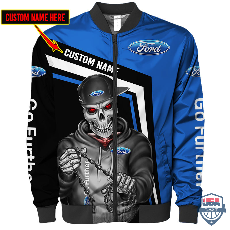 Amazing Ford Go Further Ghost Rider Custom Name Bomber Jacket
