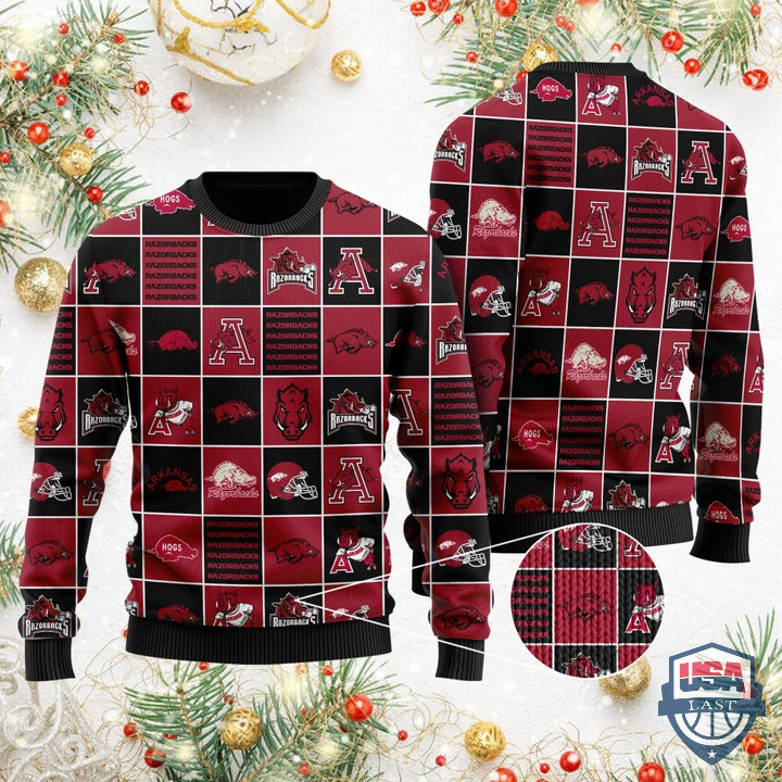 Arkansas Razorbacks NCAA Team Logo Ugly Sweater