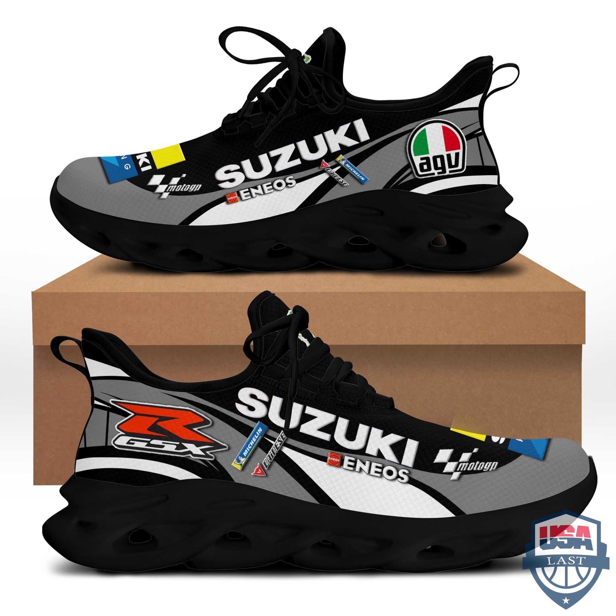 Suzuki Racing Grey Sneaker Max Soul Shoes For Men, Women