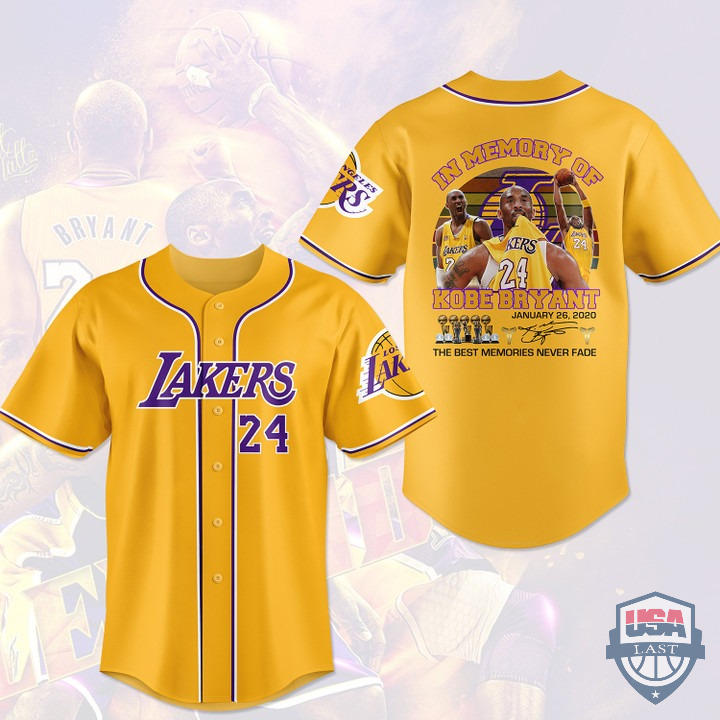 NEW In Memory Of Kobe Bryant Baseball Jersey Shirt