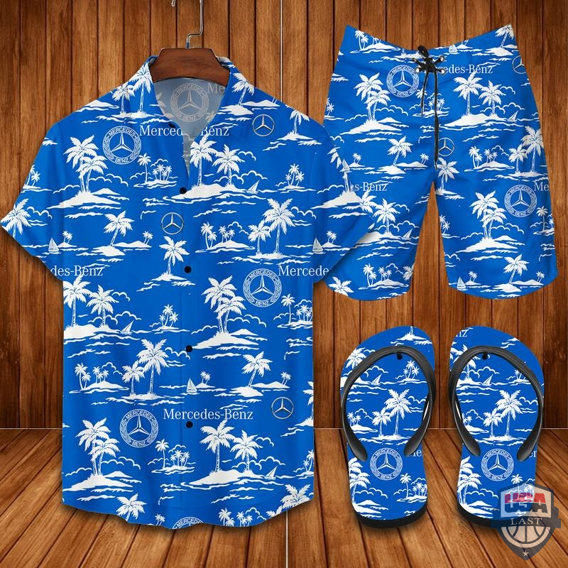 Mercedes Hawaiian Shirt Beach Short 01