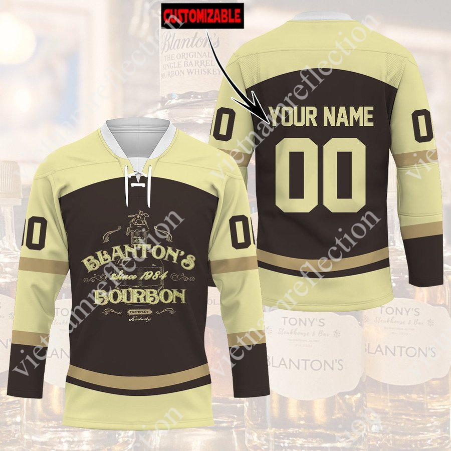 Personalized Blanton’s whisky hockey jersey
