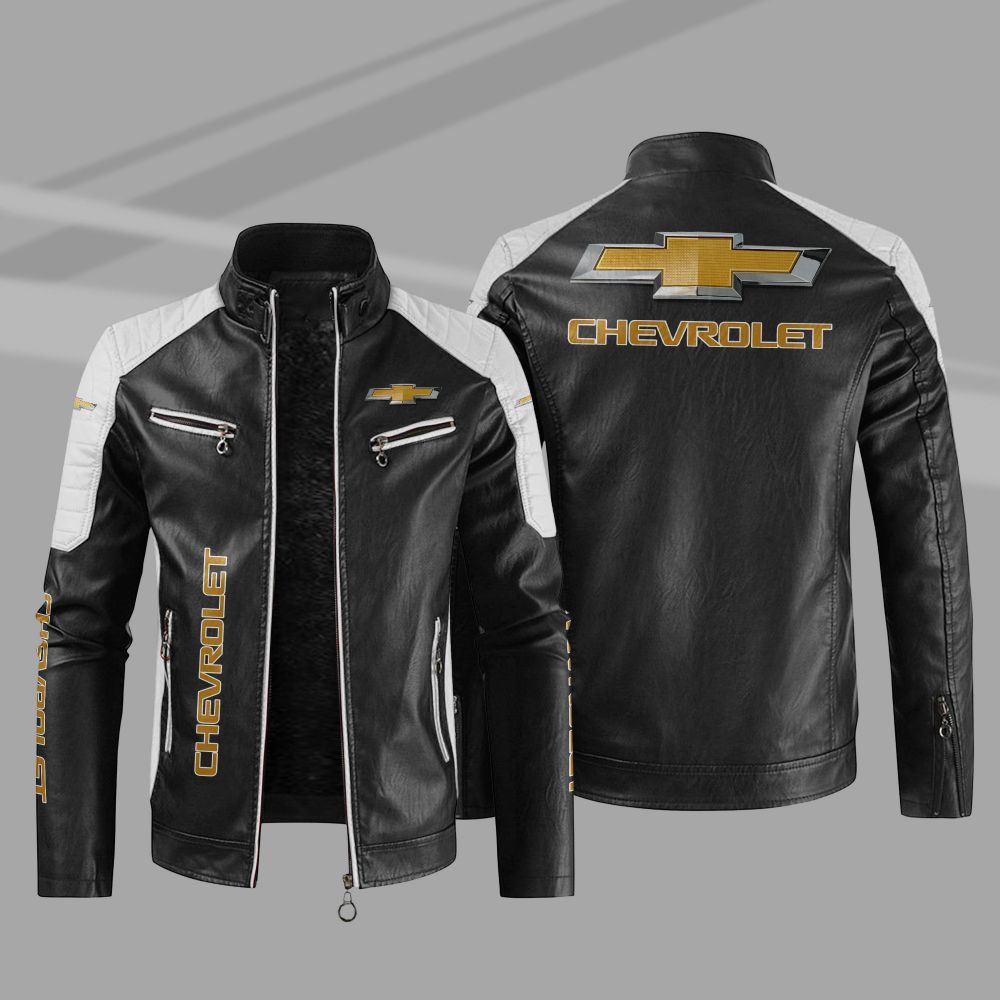 Chevrolet Block PU Leather Jacket