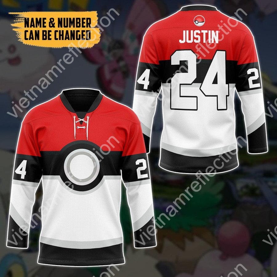 Personalized Pokekon trainers hockey jersey