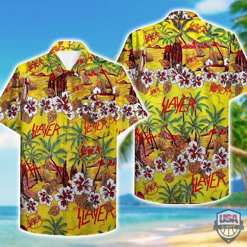 Slayer Tropical Flowers Hawaiian Shirt