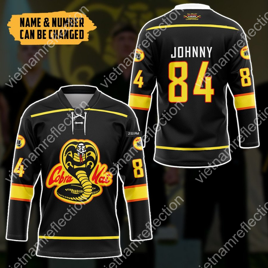 Personalized Cobra Kai hockey jersey