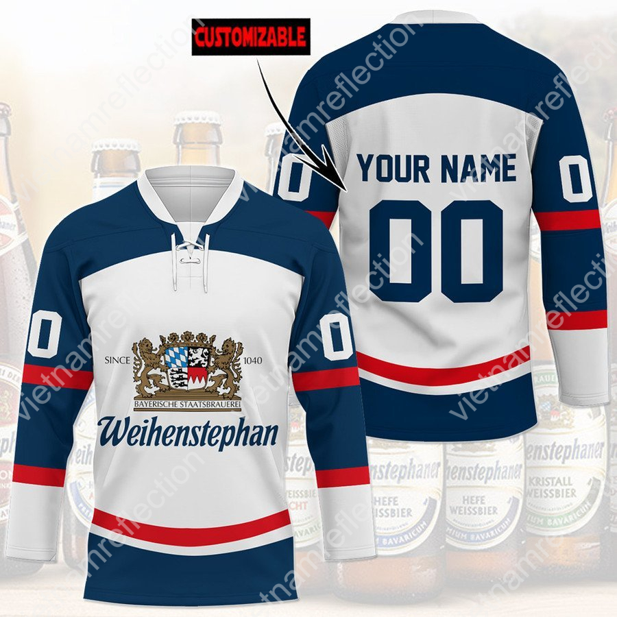 Personalized Bayerische Staatsbrauerei Weihenstephan beer hockey jersey