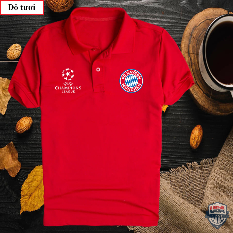 Bayern Munich UEFA Champions League Red Polo Shirt
