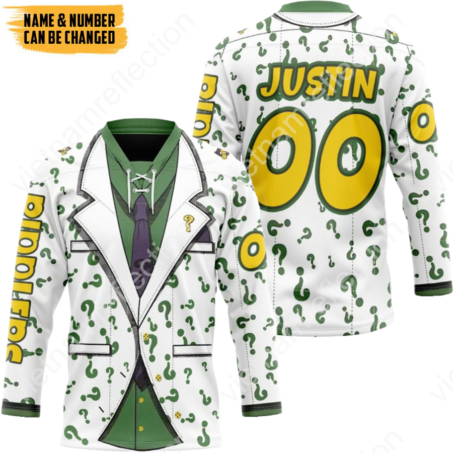Personalized Riddlers hockey jersey