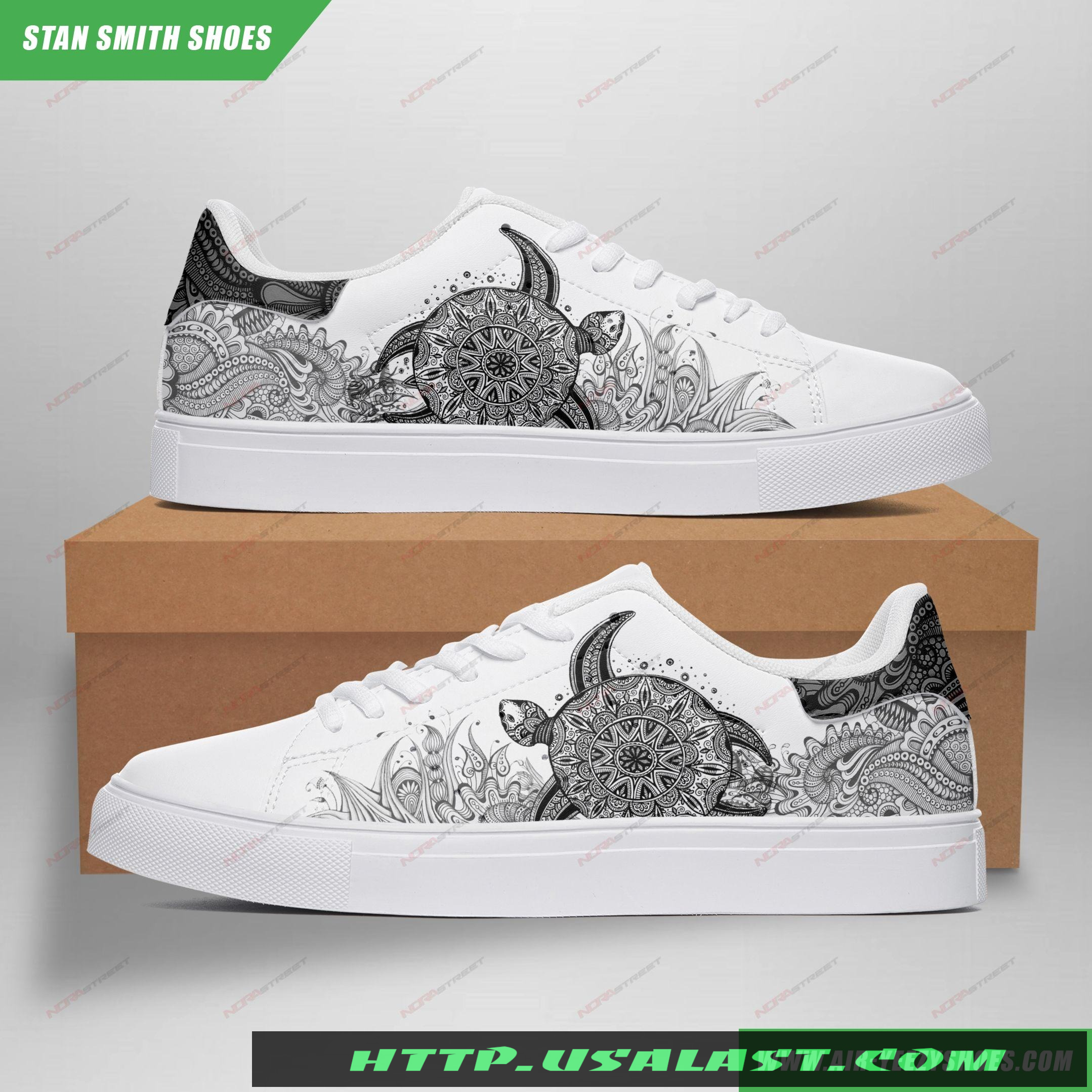 Awesome Turtle Stan Smith Low Top Shoes