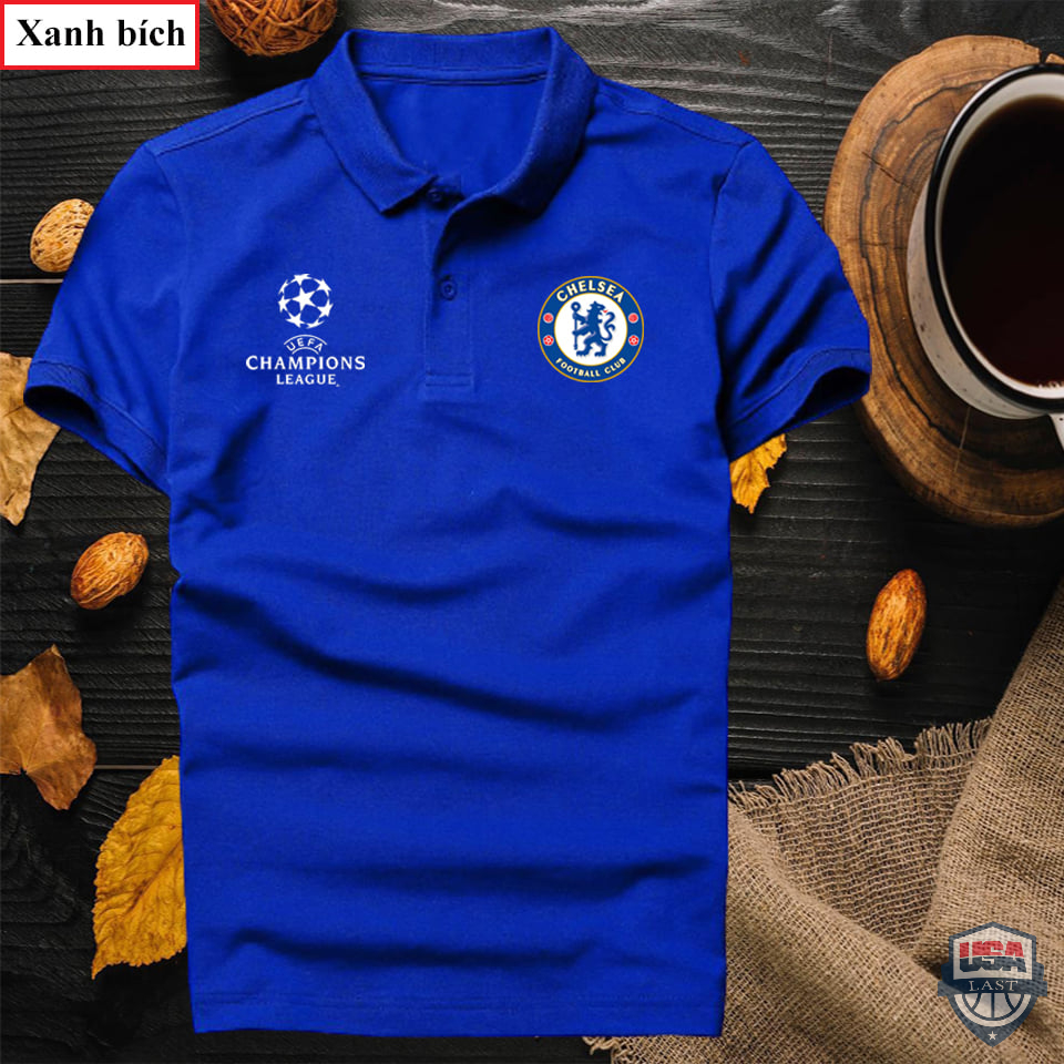 Chelsea UEFA Champions League Blue Polo Shirt
