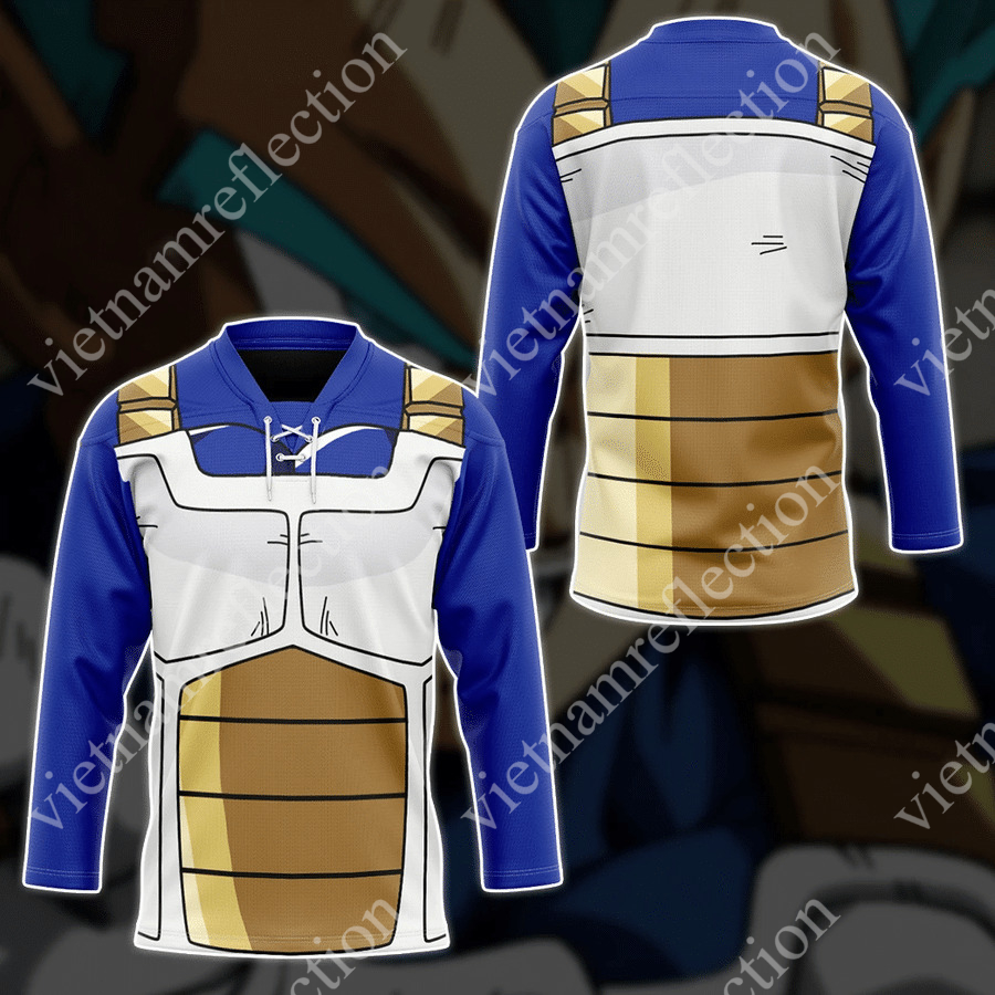 Dragon Ball Vegeta cosplay hockey jersey