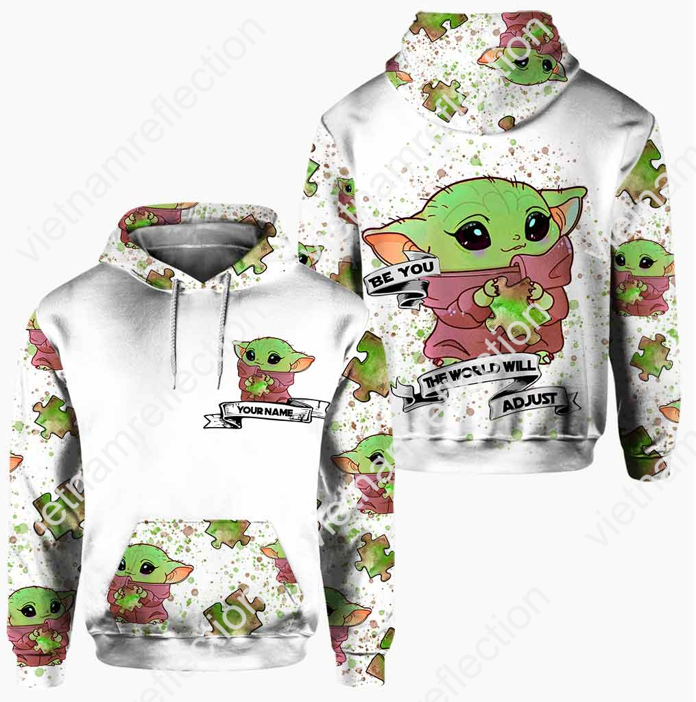 Baby Yoda Be you the world will adjust personalized hoodie and leggings