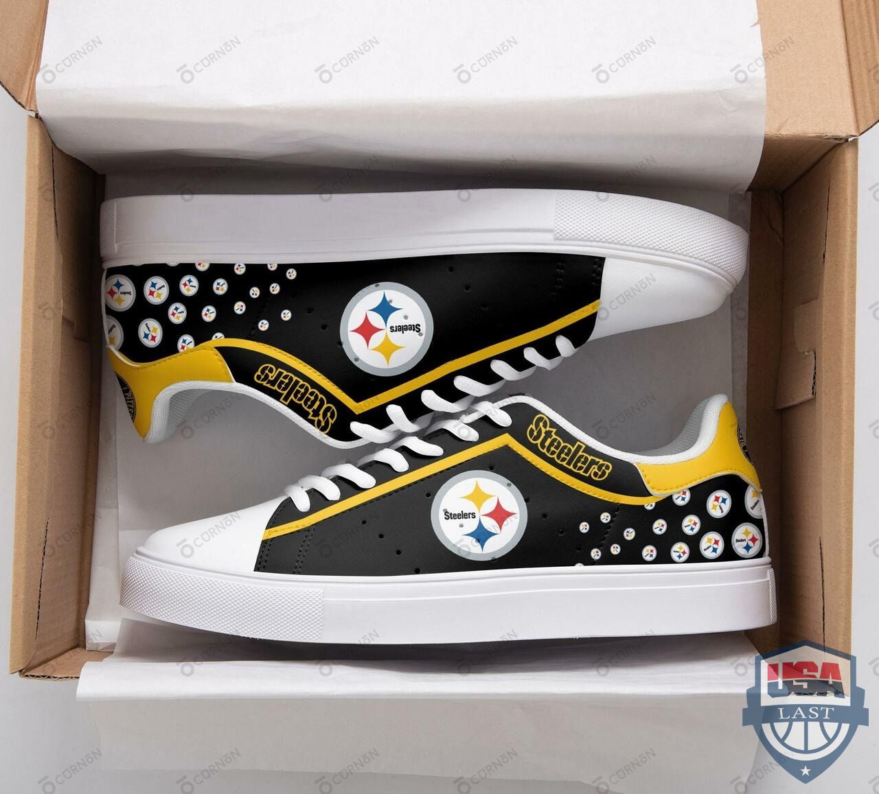 [Trending] Pittsburgh Steelers Logo Pattern Stan Smith Shoes