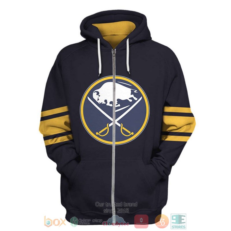 NEW Buffalo Sabres NHL dark blue yellow 3D shirt, hoodie