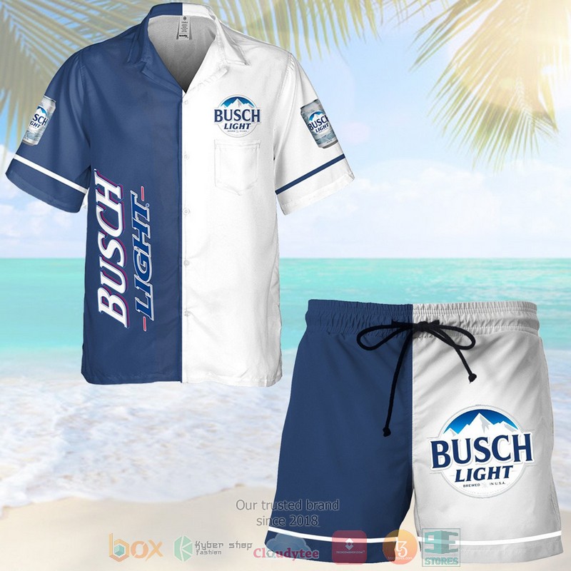 NEW Busch Light Hawaiian Shirt, shorts