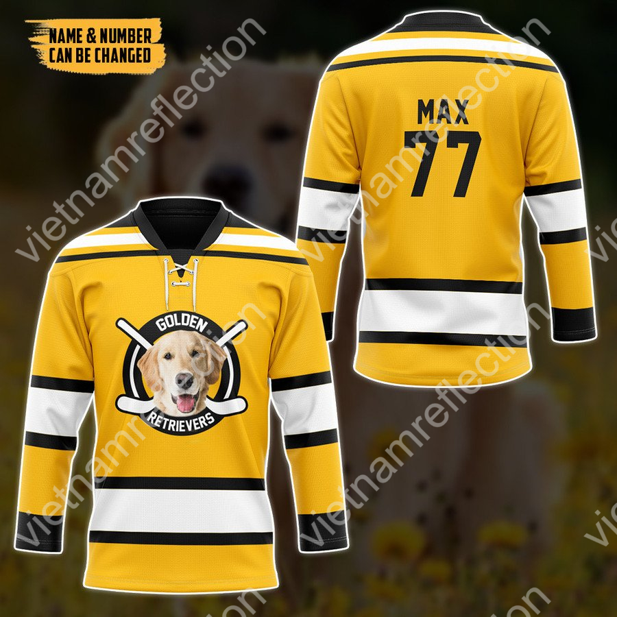 Personalized Golden Retrievers hockey jersey