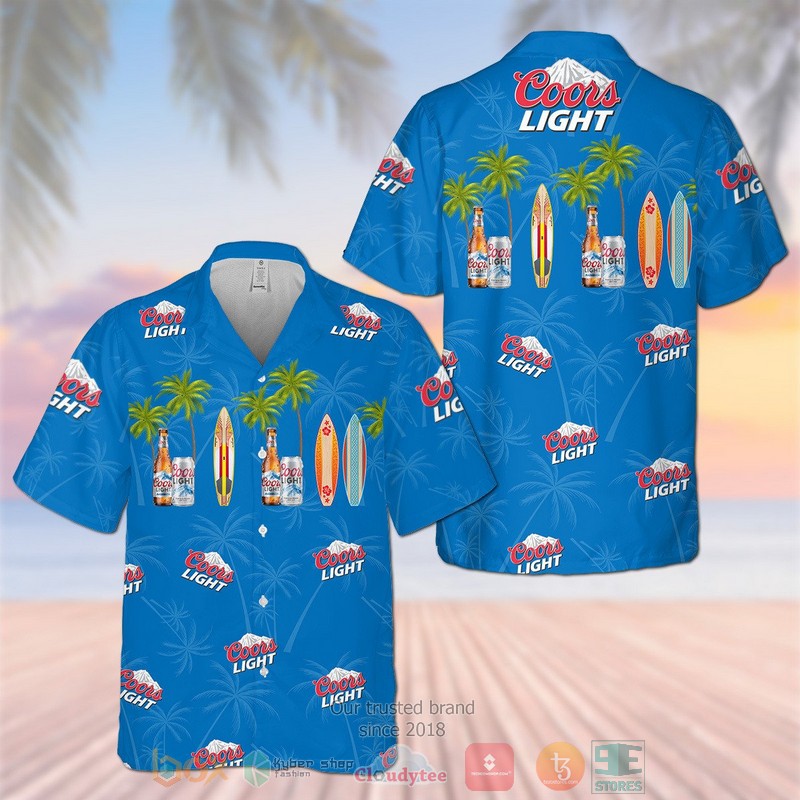 NEW Coors Light blue Hawaiian Shirt