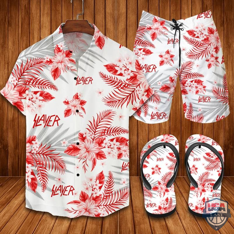 Slayer Band Tropical Hawaiian Shirt Beach Short