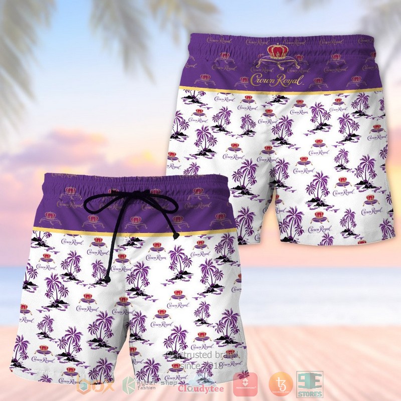 NEW Crown Royal purple beach shorts