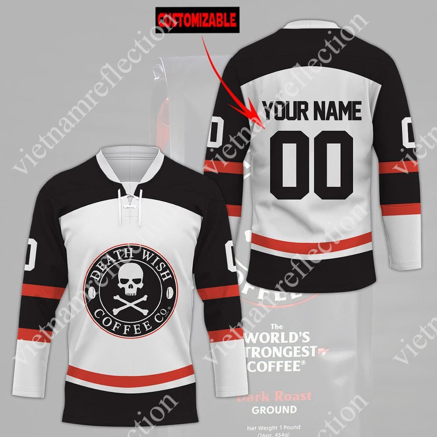 Personalized Death Wish Coffee hockey jersey
