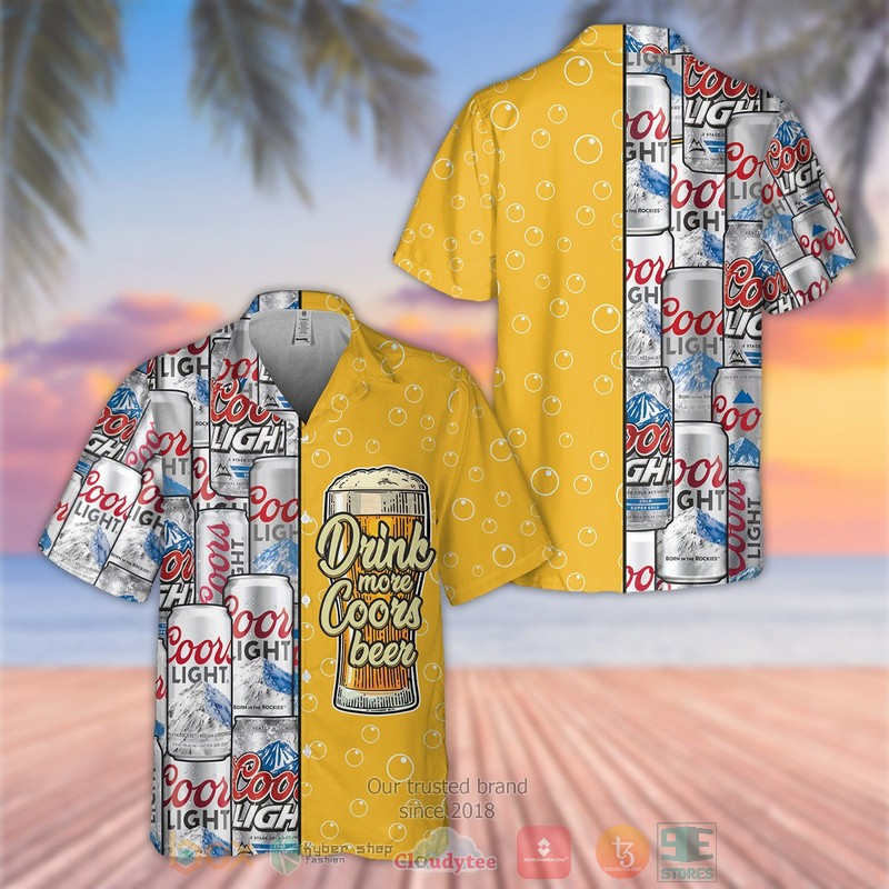 NEW Drink more Coors beer Hawaiian Shirt