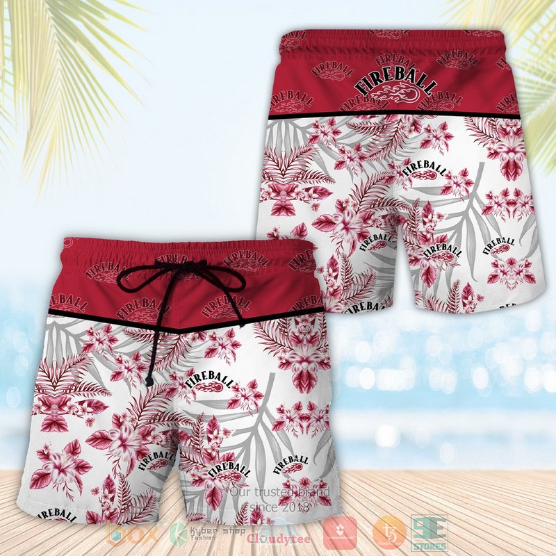 NEW Fireball Cinnamon Whisky beach shorts