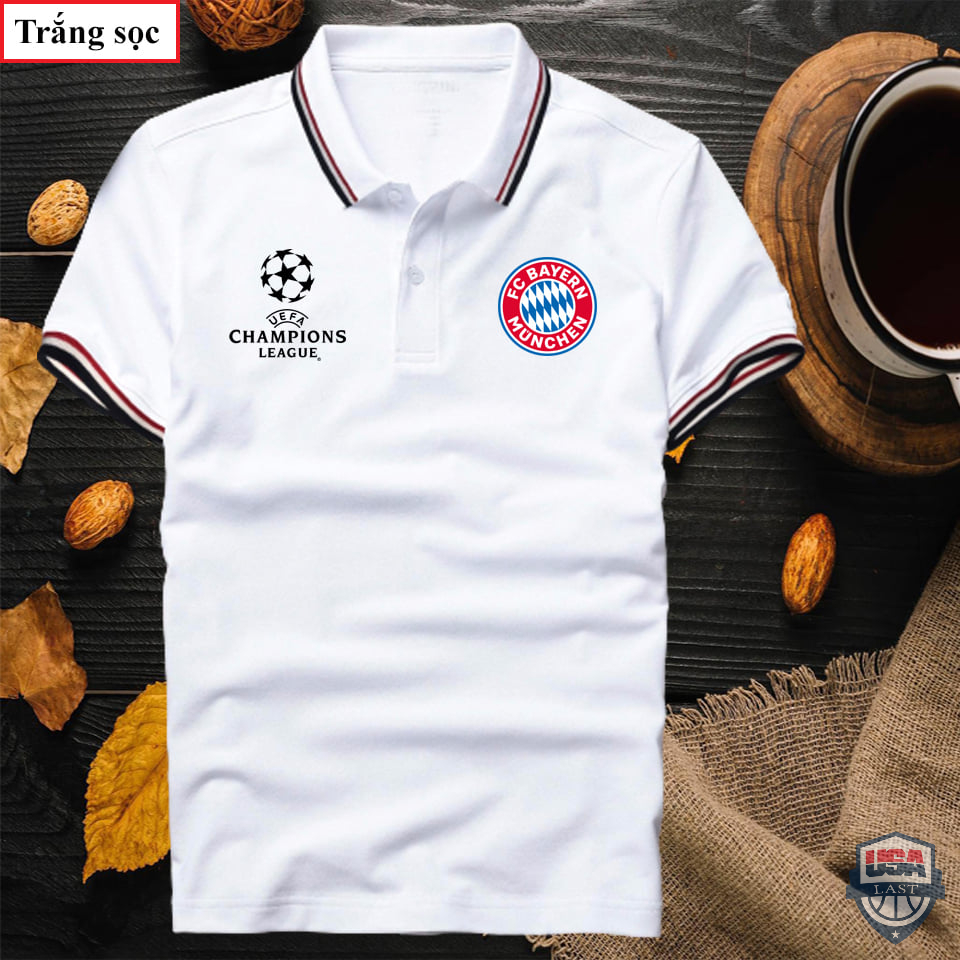 Bayern Munich UEFA Champions League White Polo Shirt