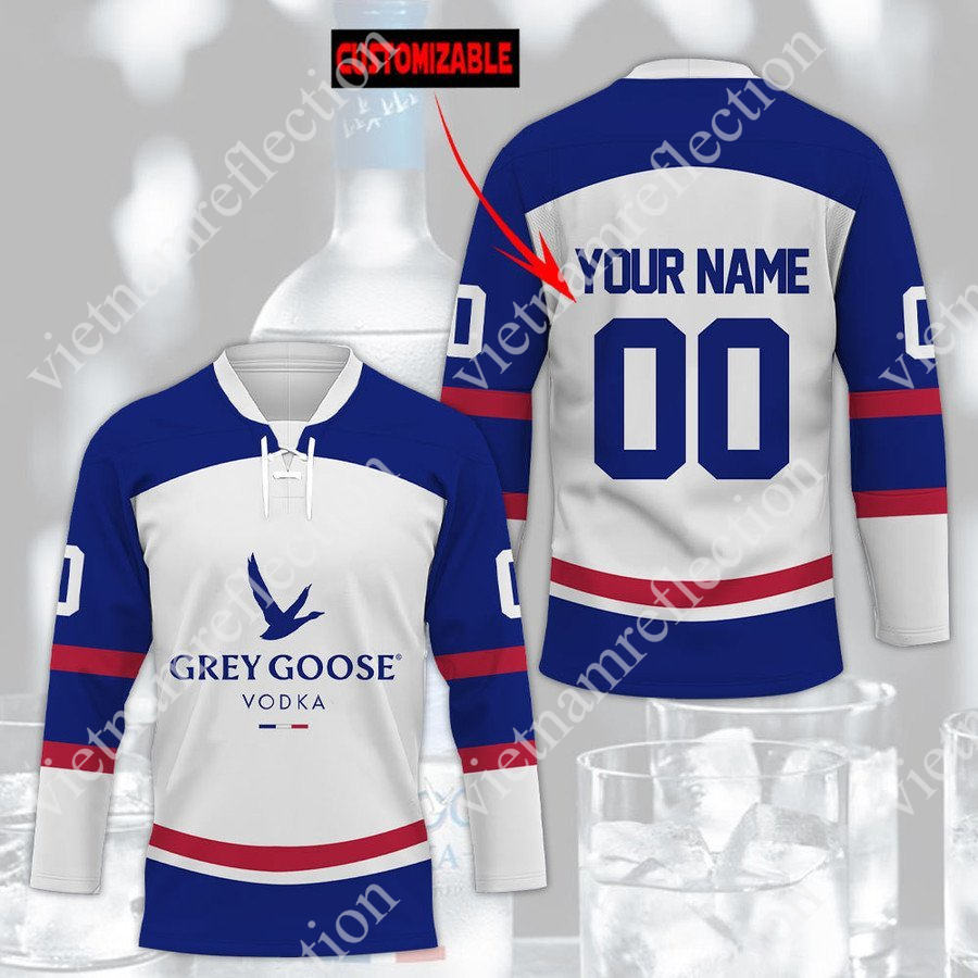 Personalized Grey Goose vodka hockey jersey