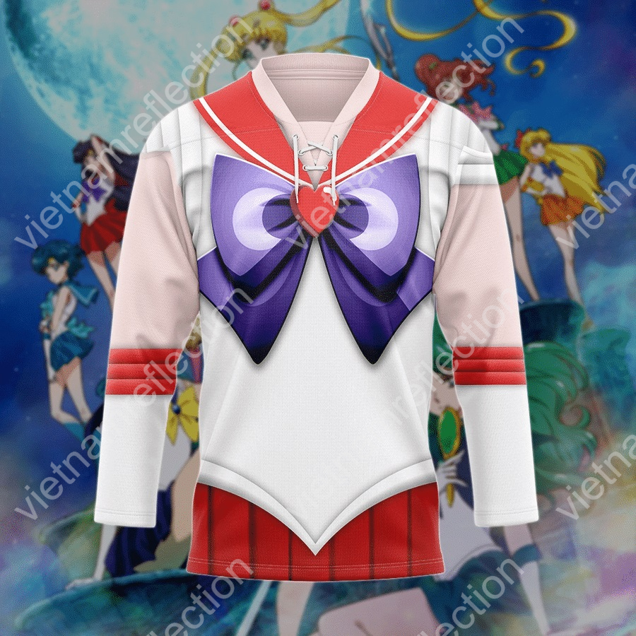 Sailor Moon Sailor Mars cosplay hockey jersey