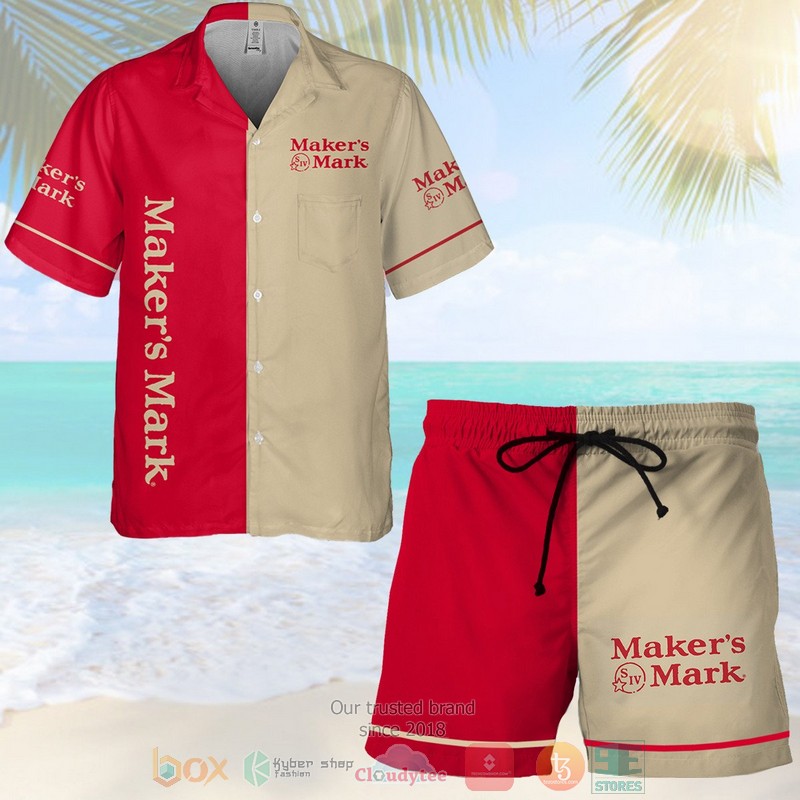 NEW Maker’s Mark Hawaiian Shirt, shorts