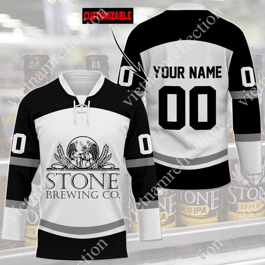 Personalized Stone Brewing Co. beer hockey jersey