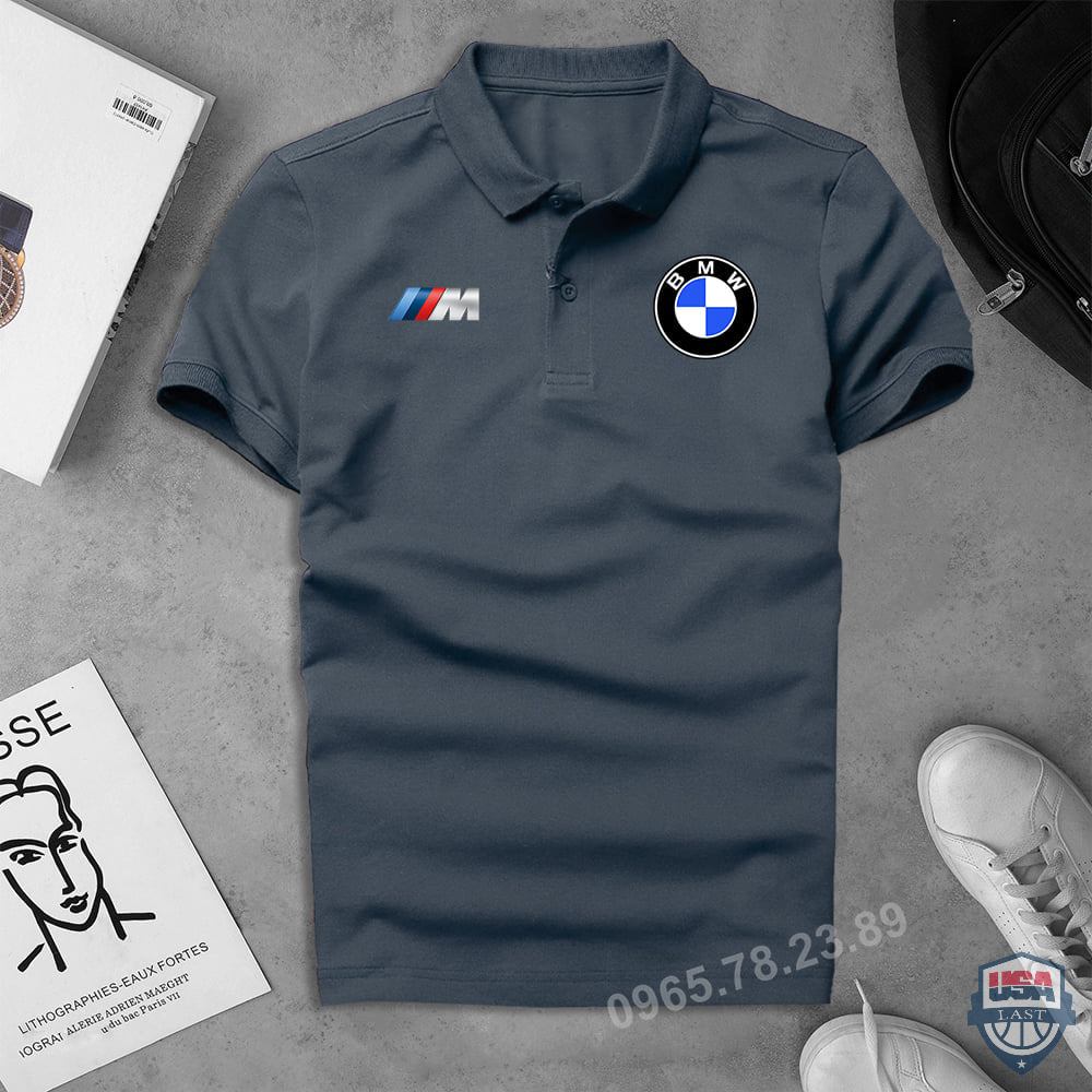 BMW Dark Grey 3D Polo Shirt