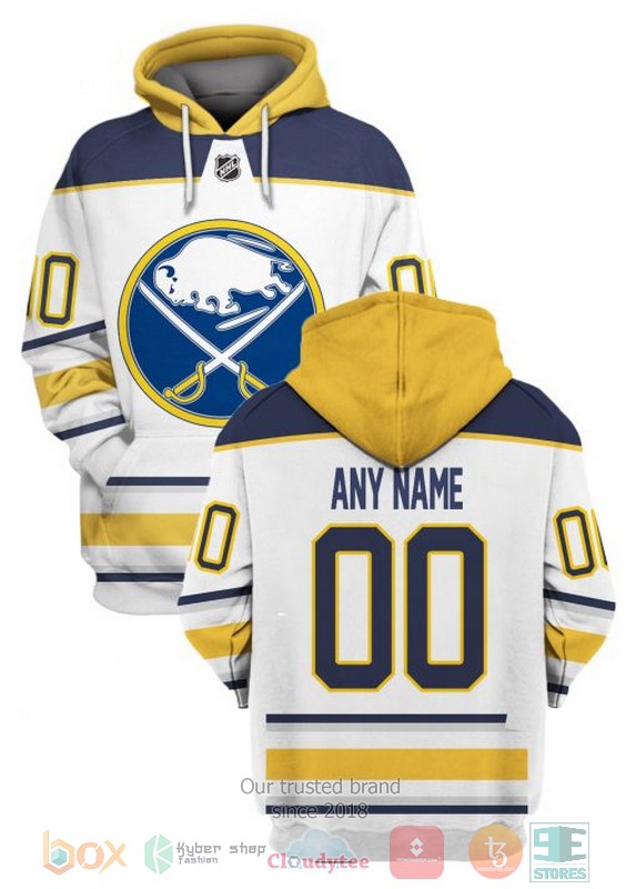 NEW Buffalo Sabres NHL white yellow Personalized 3D shirt, hoodie