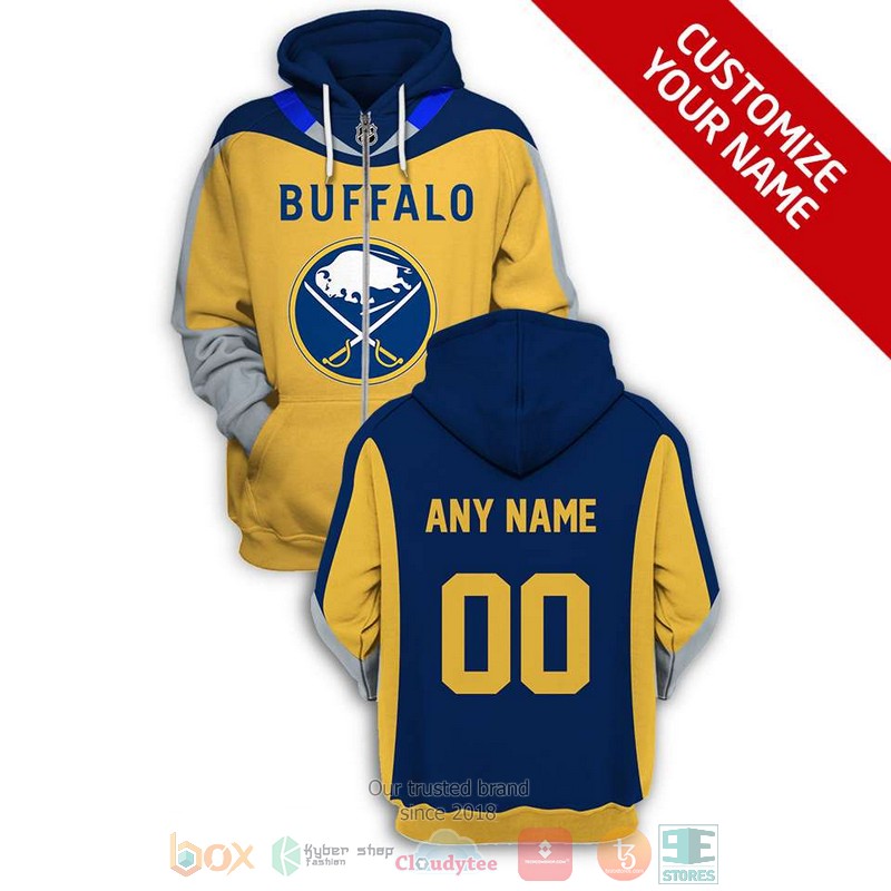 NEW Buffalo Sabres NHL yellow grey Personalized 3D shirt, hoodie